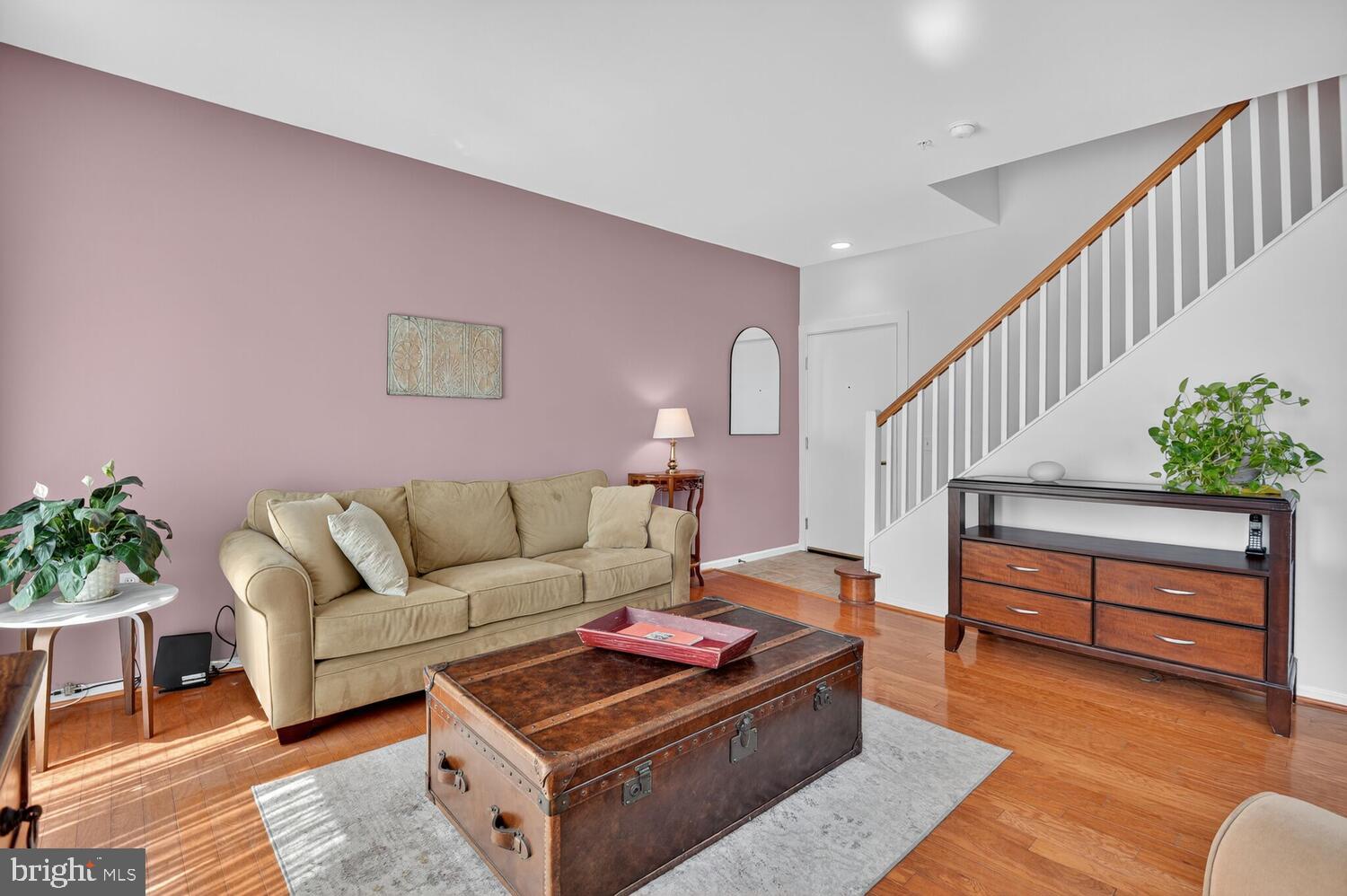 343 Cedar Street Northwest, Unit 322 Washington, DC 20012 - Photo 4 of 40 a living room with furniture and a potted plant