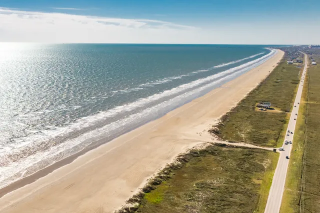 a view of beach and ocean