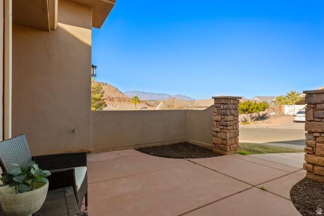 1570 South Rio Virgin Drive Washington, UT 84780 - Photo 5 of 71 View of patio featuring a mountain view