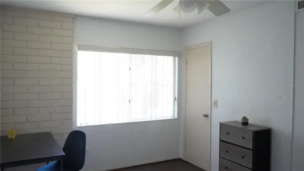 a view of a window in a room