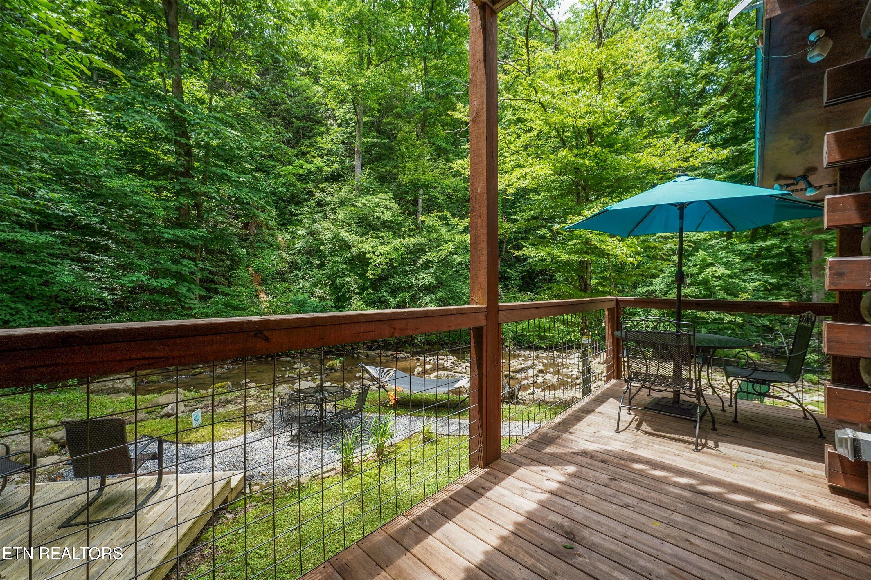 5236 Mathis Branch Road Gatlinburg, TN 37738 - Photo 34 of 51 Rear Deck Overlooking Trees