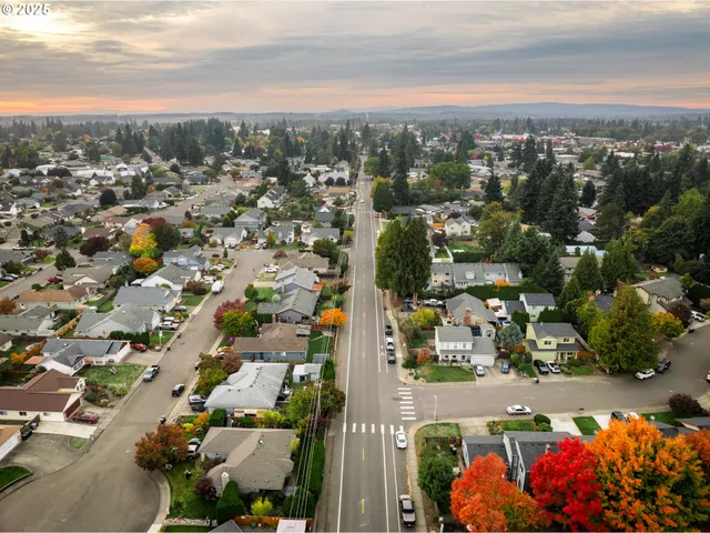an aerial view of a city