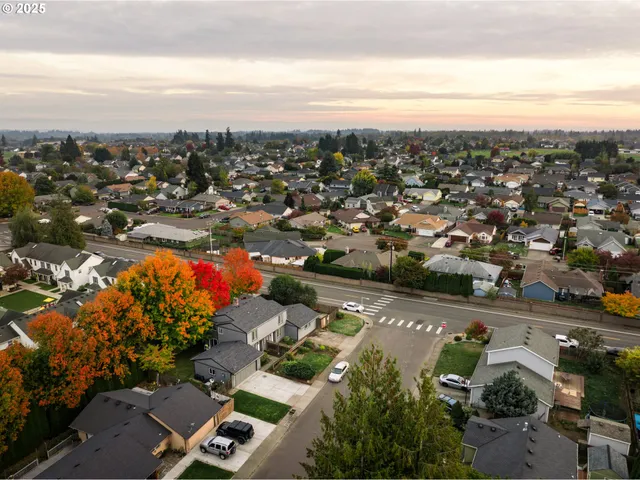 an aerial view of a city