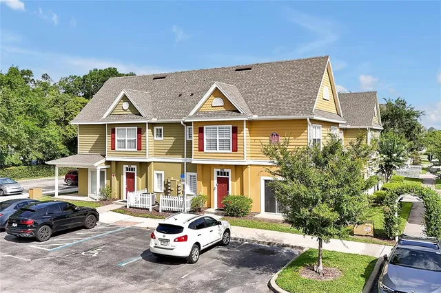 an aerial view of multiple house