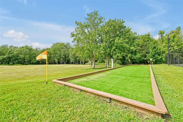 a view of a lake with a deck