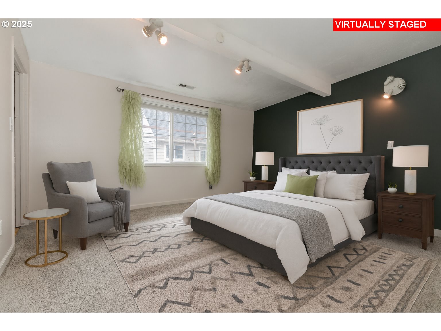 1755 East 43rd Avenue Eugene, OR 97405 - Photo 25 of 34 a bedroom with a large bed and a window