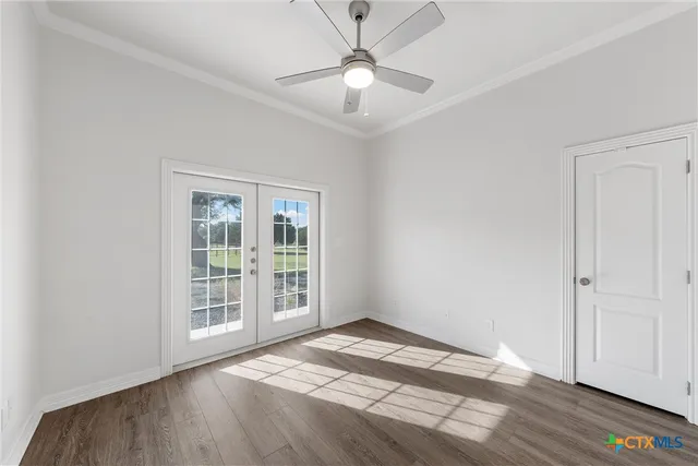 a view of a lake in middle of the town