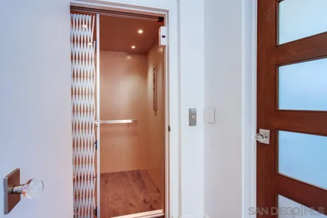 a view of a elevator