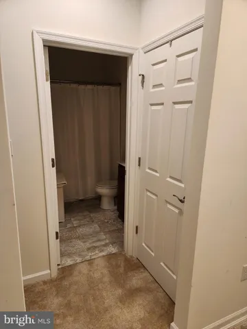 an empty room with closet