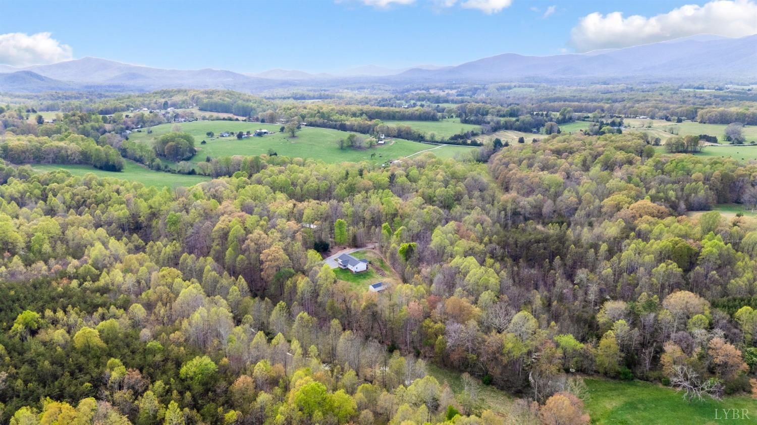 239 Little Farm Road Amherst, VA 24521 - Photo 46 of 59 an aerial view of a houses with a lush green hillside