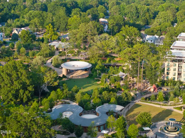 an aerial view of a city