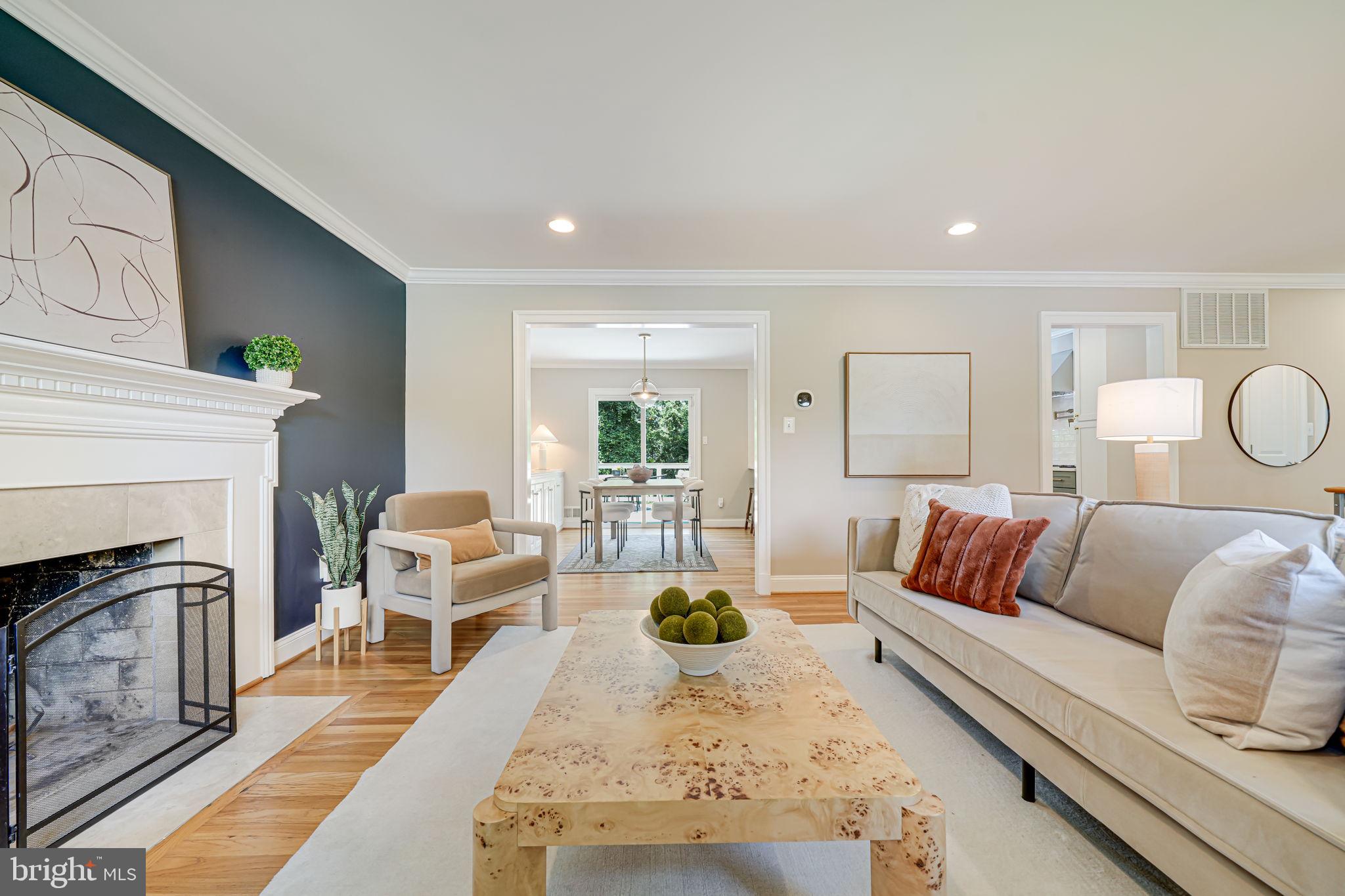 1930 Foxhall Road McLean, VA 22101 - Photo 8 of 62 a living room with fireplace furniture and a fireplace