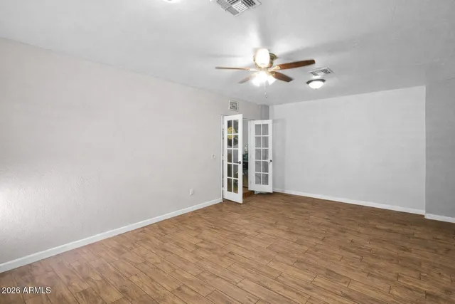 wooden floor in an empty room