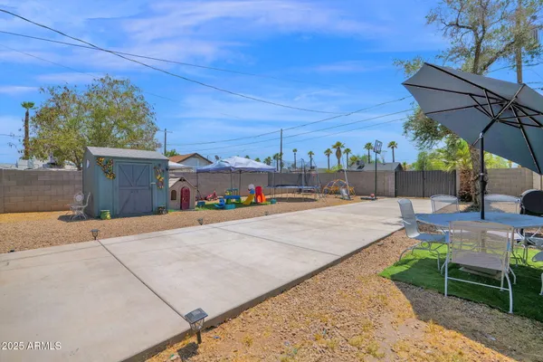 a street view with a sitting space