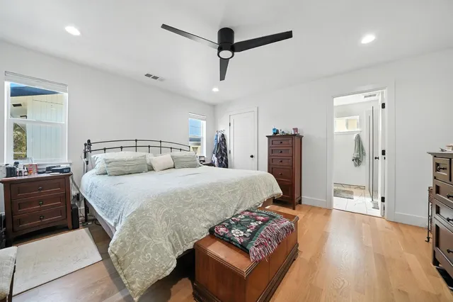 a big yard with lots of green space and deers