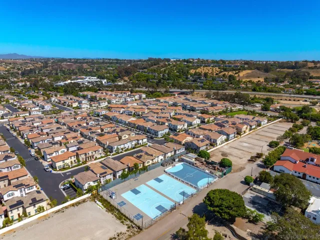 an aerial view of a city
