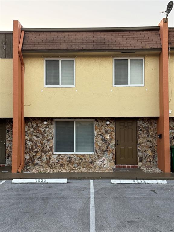 a front view of a house