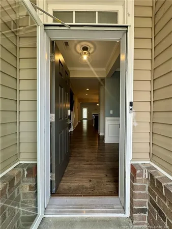 a view of a entryway door of the house