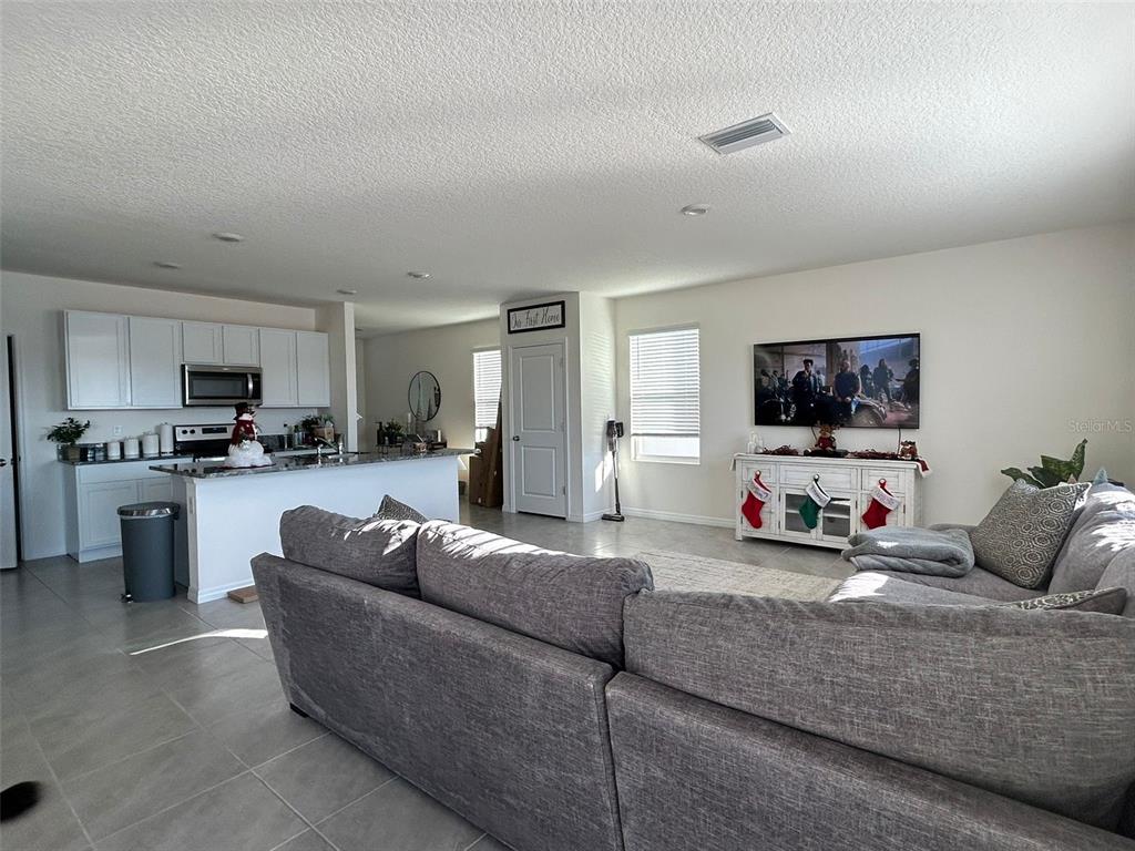 8309 Hardy Bay Loop Wesley Chapel, FL 33545 - Photo 6 of 24 a living room with furniture and a flat screen tv