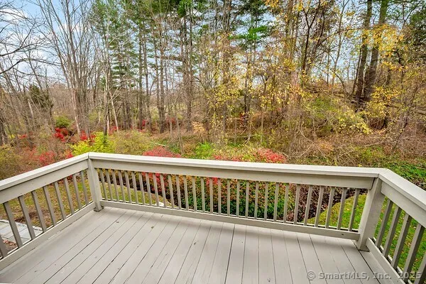 a view of wooden deck