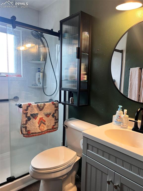 3704 Indianpipe Circle Colorado Springs, CO 80918 - Photo 9 of 12 a bathroom with a sink mirror vanity and toilet