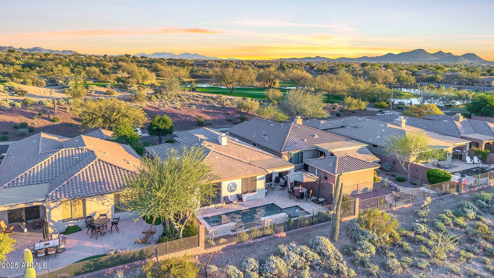 41822 North Crooked Stick Road Anthem, AZ 85086 - Photo 46 of 90 an aerial view of residential houses with outdoor space