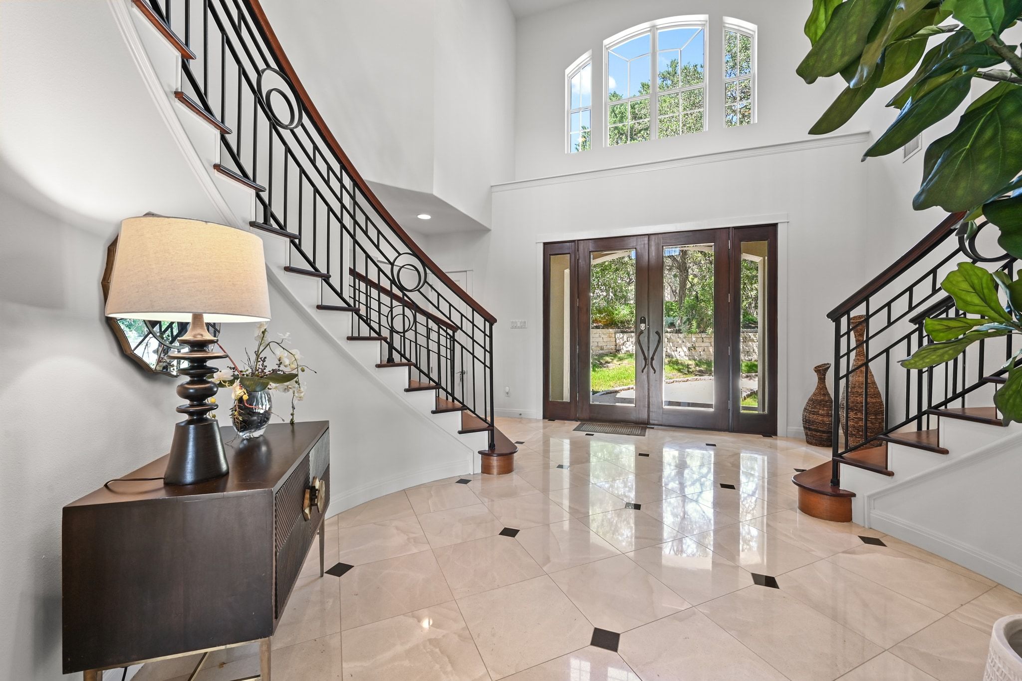 405 Barrett Lane Austin, TX 78733 - Photo 2 of 35 Grand entry with dual stairway