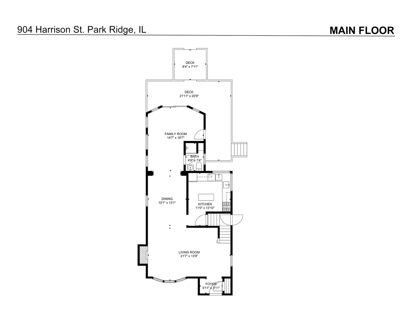 904 Harrison Street Park Ridge, IL 60068 - Photo 18 of 20 a picture of floor plan