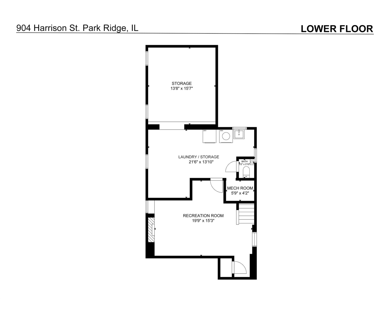 904 Harrison Street Park Ridge, IL 60068 - Photo 20 of 20 a picture of a floor plan