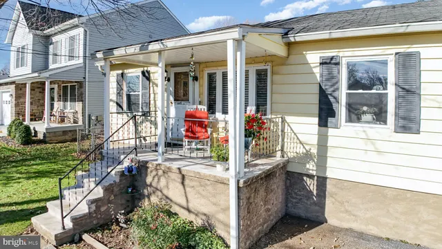 front view of a house with a porch
