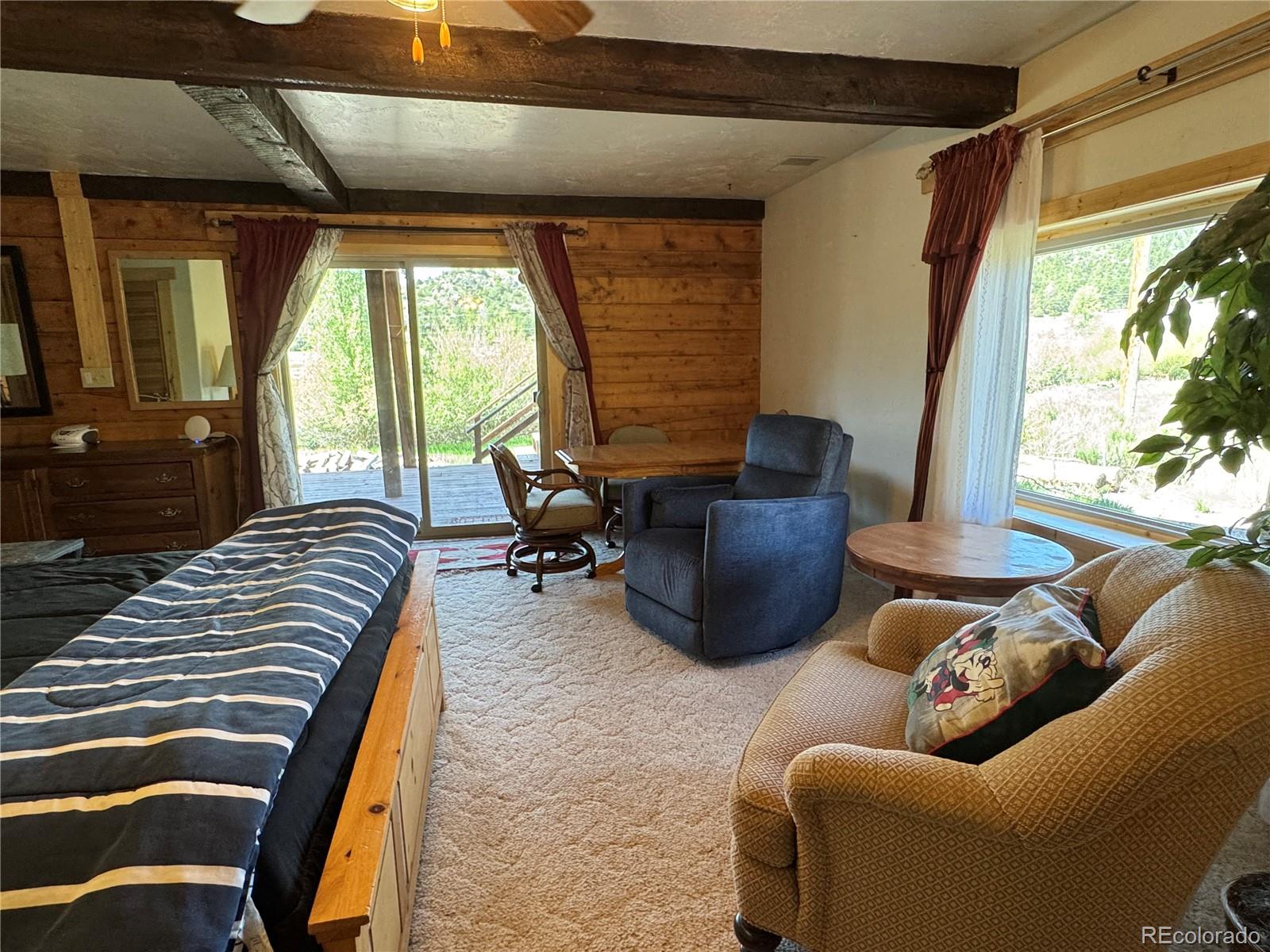 50002 County Rd LL56 Villa Grove, CO 81155 - Photo 25 of 40 a living room with furniture and a floor to ceiling window