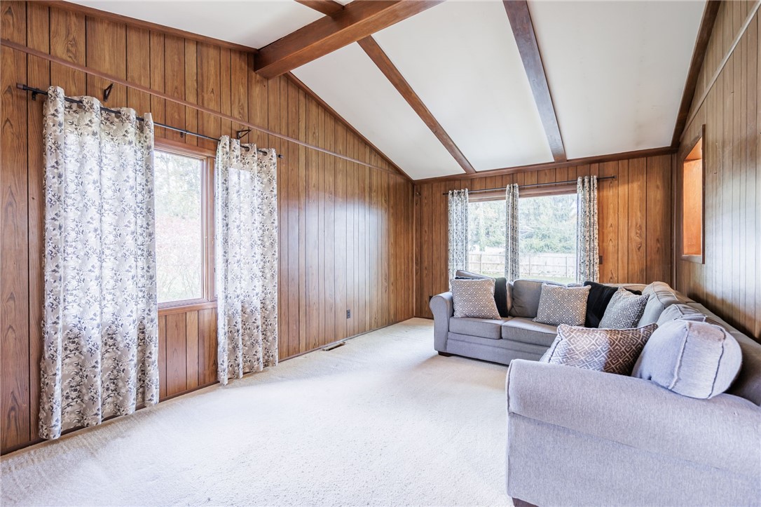 6 Jeanmoor Road Greece, NY 14616 - Photo 16 of 31 Cozy Family Room with beamed cathedral ceiling