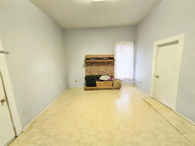 a swimming pool with a bed