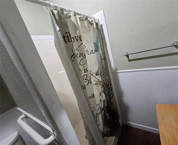 a view of a door with a white wooden door