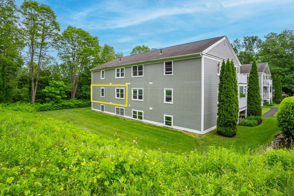 48 Evergreen Road, Unit 212 Leeds, MA 01053 - Photo 5 of 34 a view of a backyard with plants and large tree