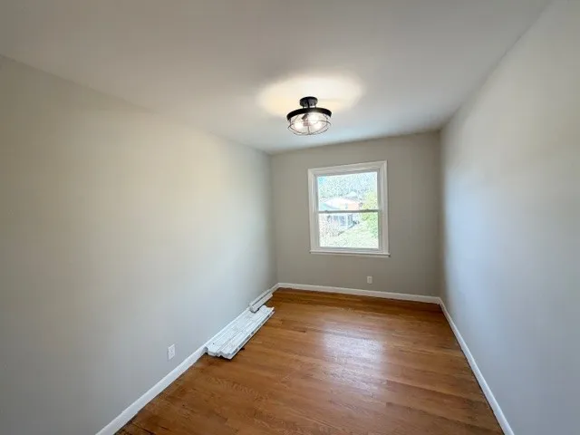 an empty room with a window