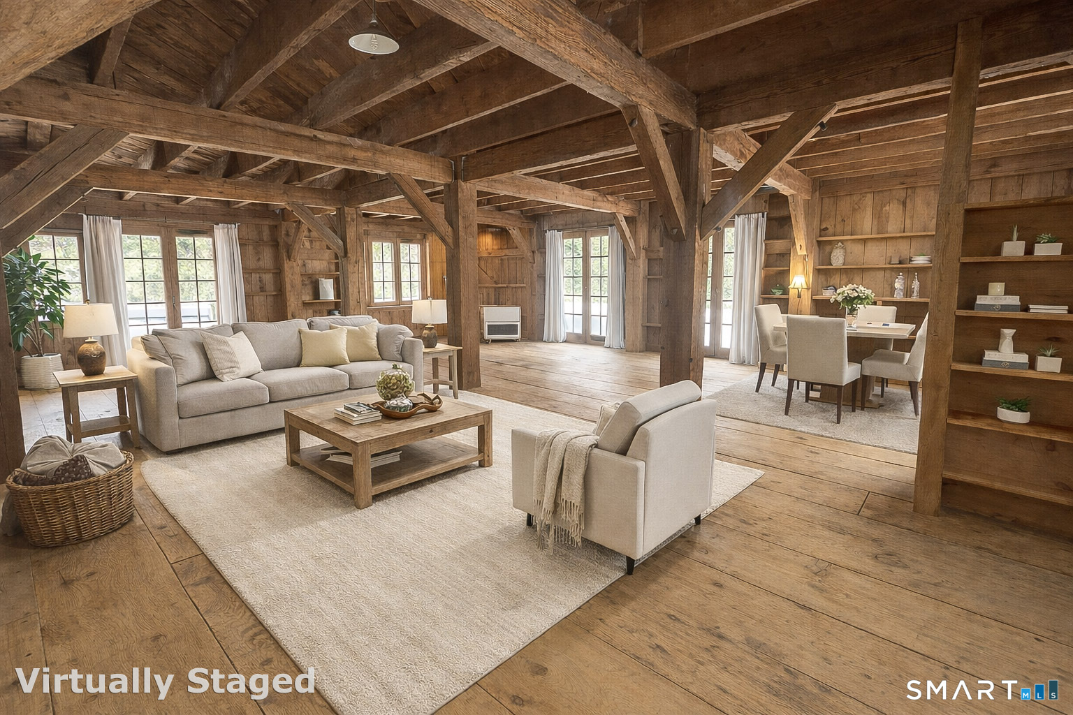 45 Hoppen Road, Unit MAIN New Hartford, CT 06057 - Photo 37 of 49 a living room with furniture and a large window