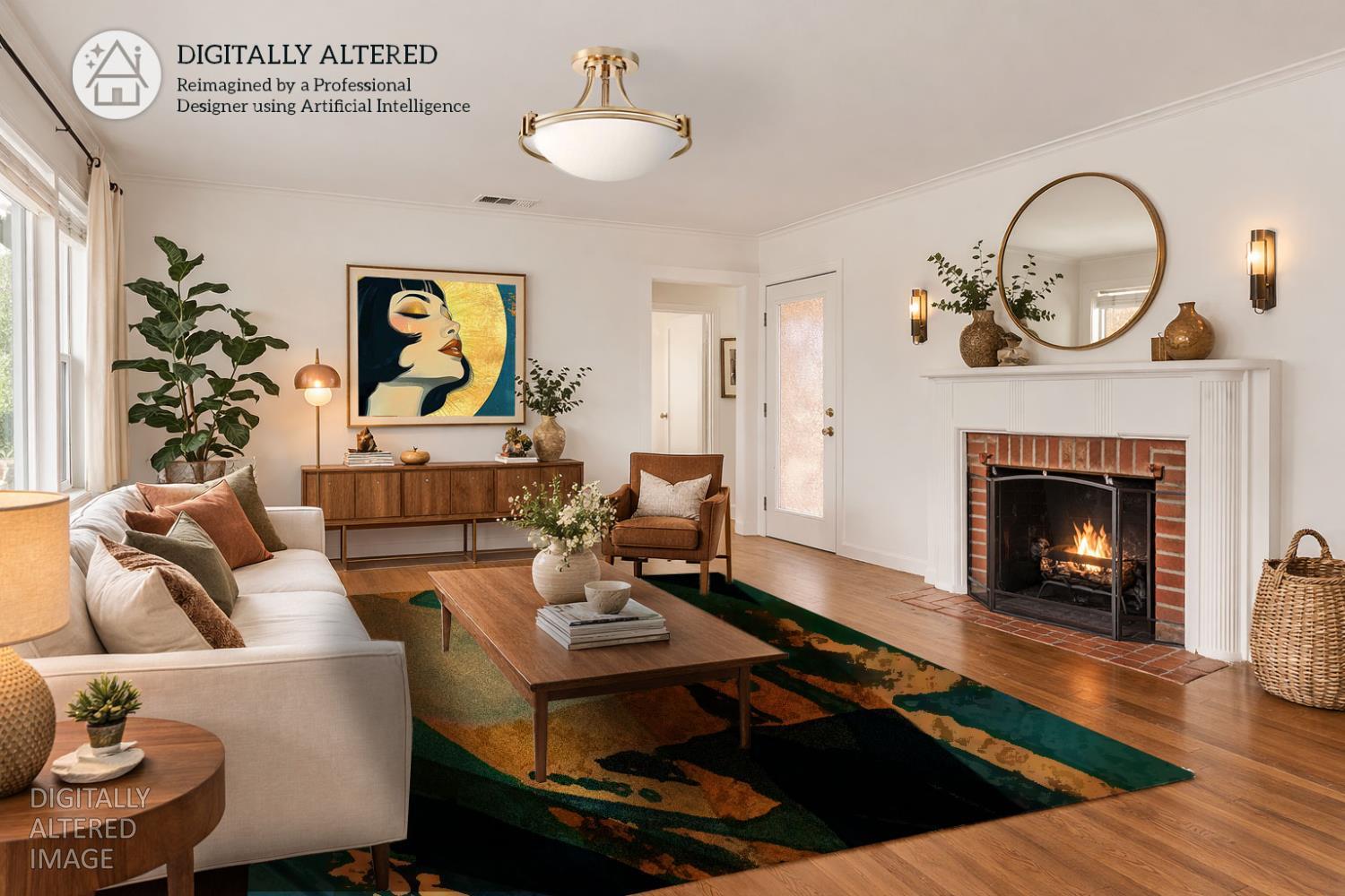 2511 Verna Way Sacramento, CA 95821 - Photo 4 of 34 a living room with furniture and a fireplace