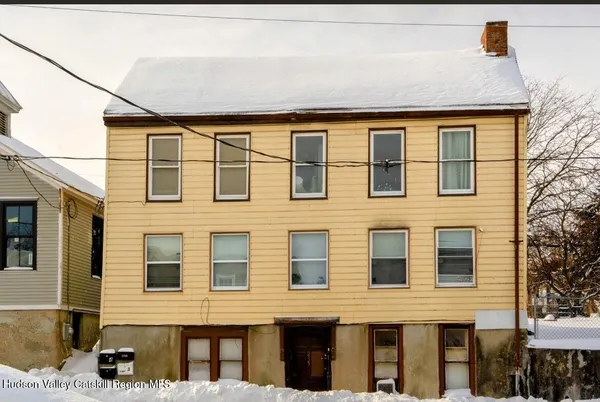 a front view of a building