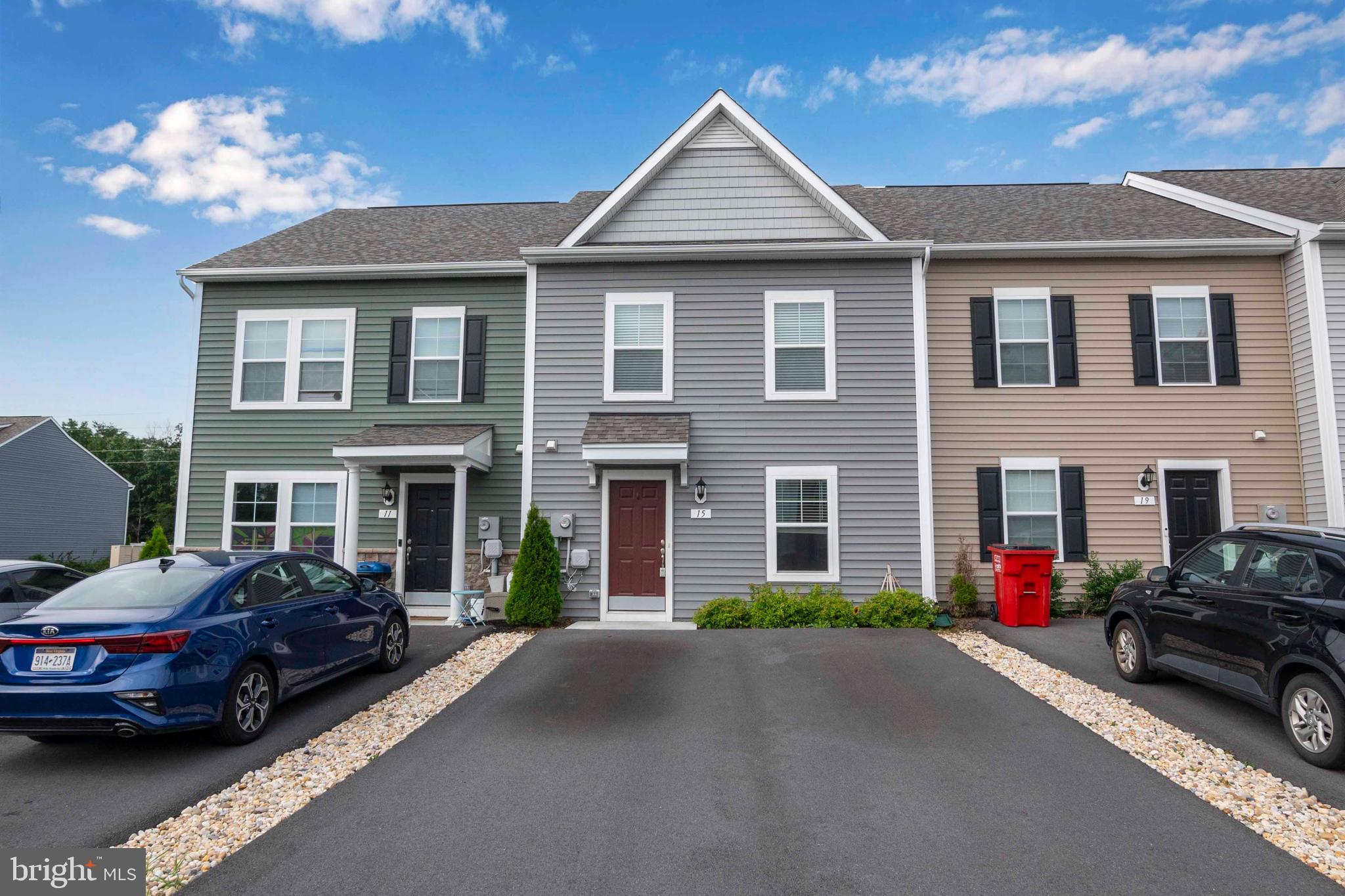 a car parked in front of a house