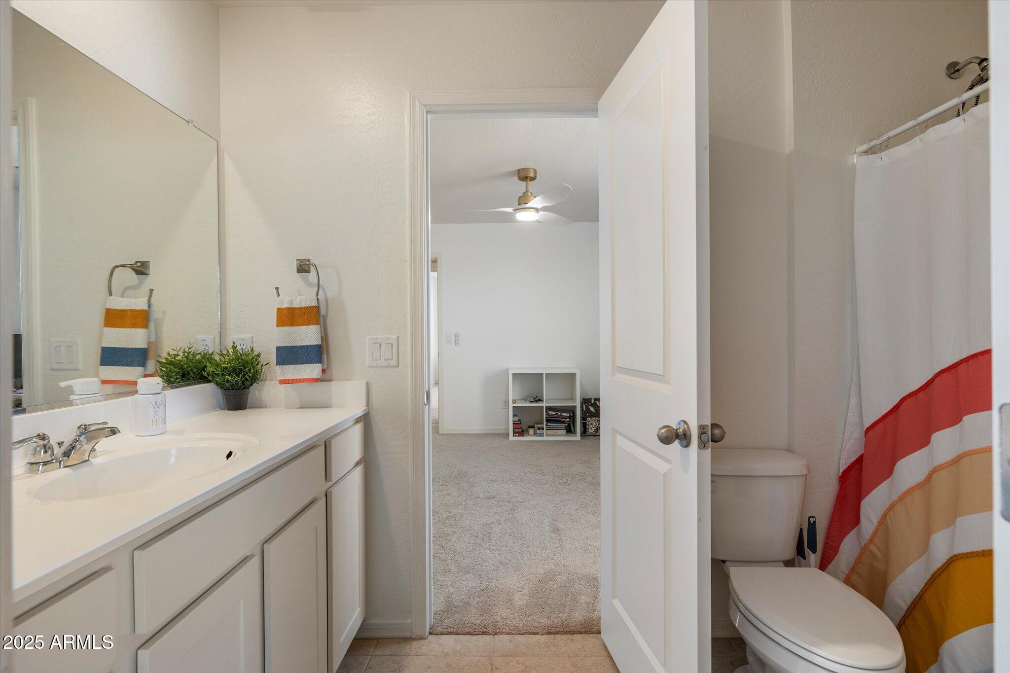 6350 West Latona Road Laveen, AZ 85339 - Photo 28 of 42 a bathroom with a sink a toilet and a mirror