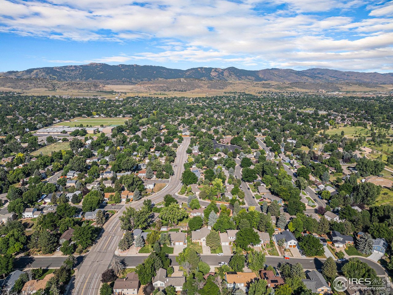 1918 Ridgewood Road Fort Collins, CO 80526 - Photo 26 of 30 Aerial view of the home showcasing the expansive mountain views!
