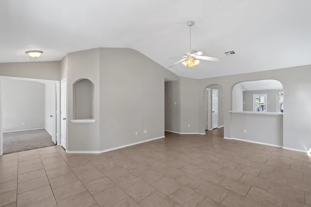 a view of livingroom with chandelier