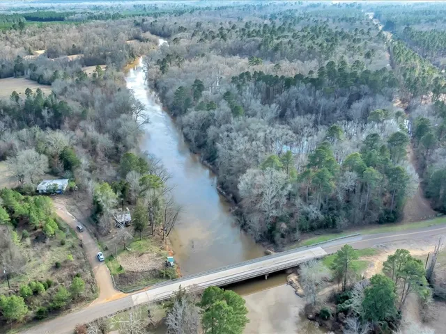 a view of outdoor space with swimming pool and trees in the background