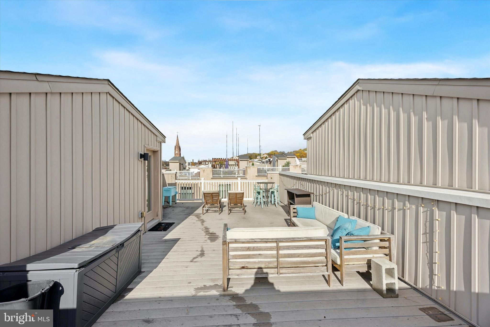152 Carson Street Philadelphia, PA 19127 - Photo 22 of 33 a view of a balcony with wooden floor and seating space