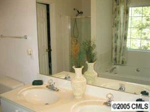 10411 Hellebore Road Charlotte, NC 28213 - Photo 4 of 8 a bathroom with a tub sink and mirror