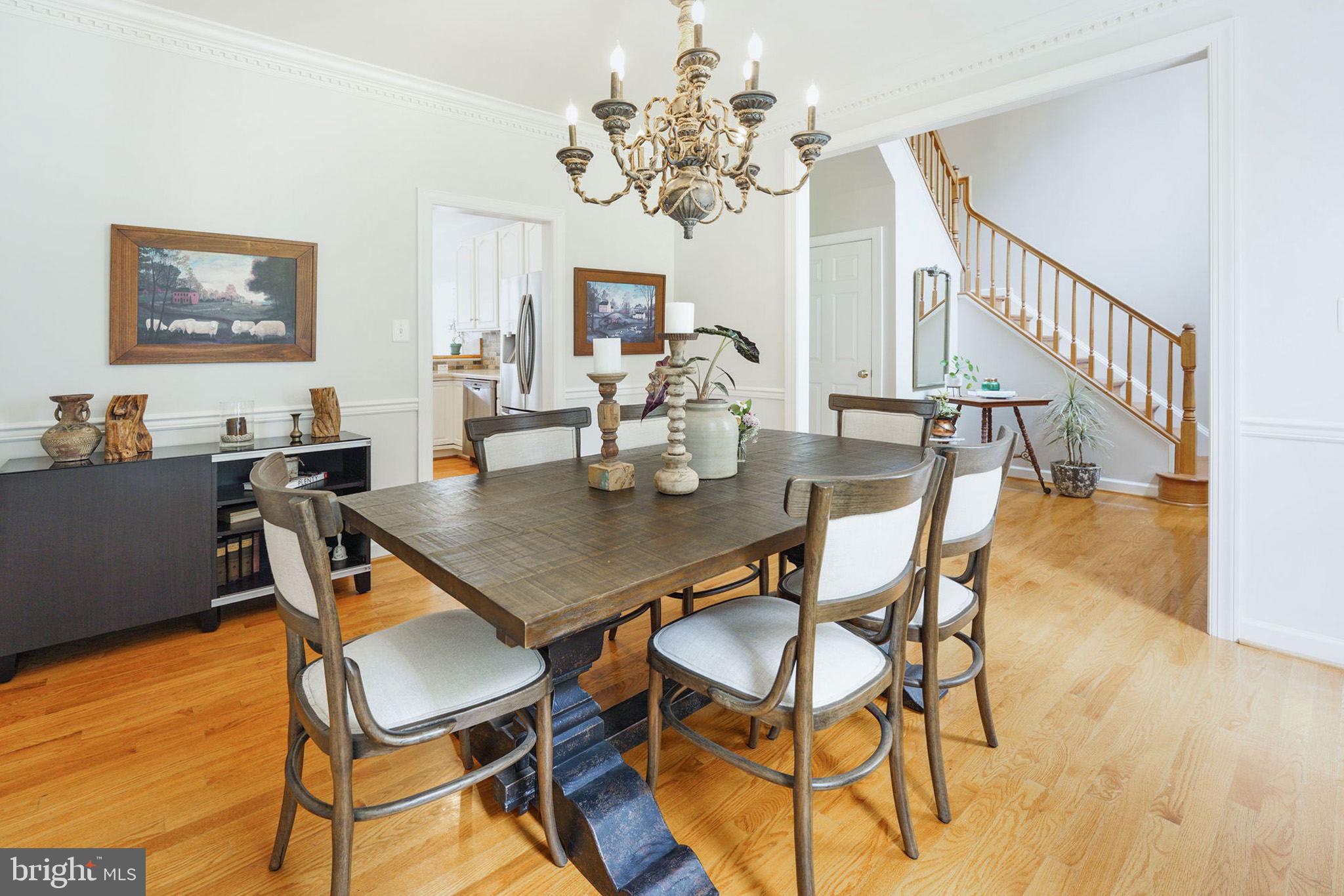 7163 Pine Ridge Road Marshall, VA 20115 - Photo 17 of 66 Dining Room Opens to Gourmet Kitchen & Foyer