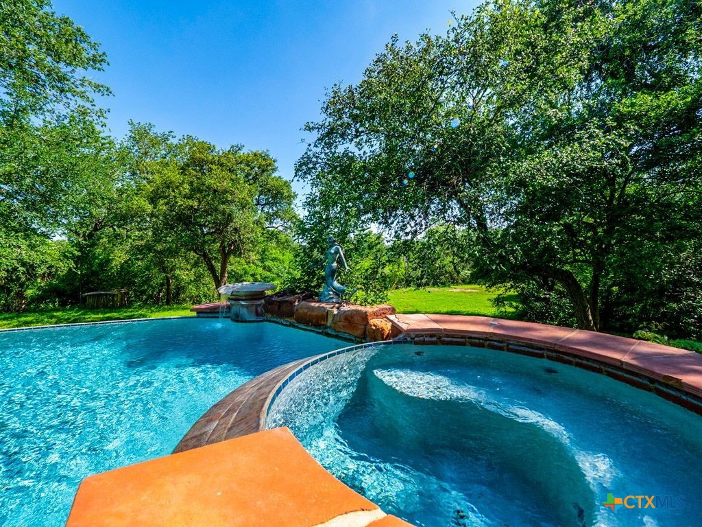 541 Martindale Falls Road Martindale, TX 78655 - Photo 35 of 44 a view of a yard with a swimming pool