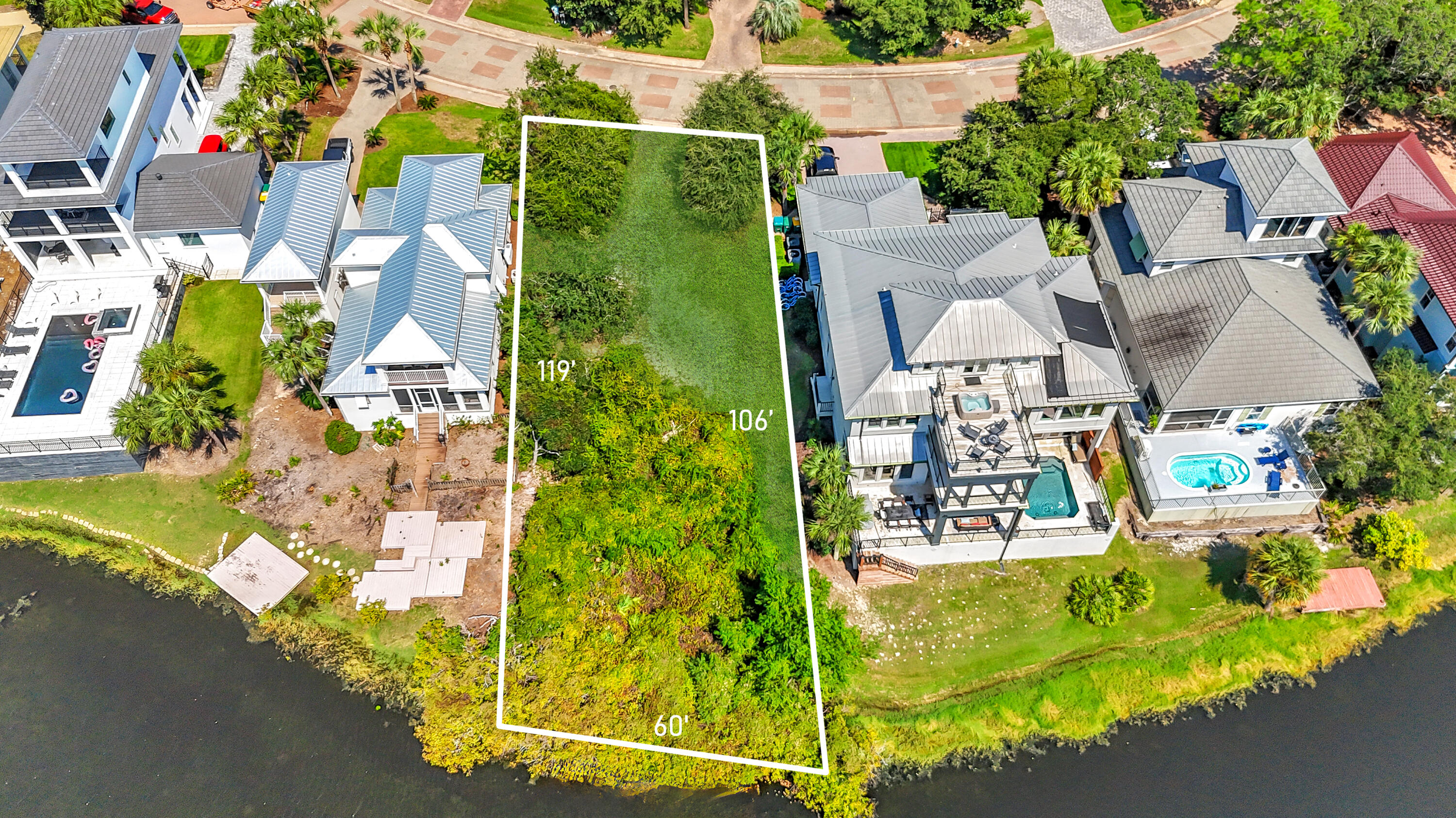 4630 Sunset Pointe Destin, FL 32541 - Photo 4 of 4 an aerial view of residential house with outdoor space and swimming pool