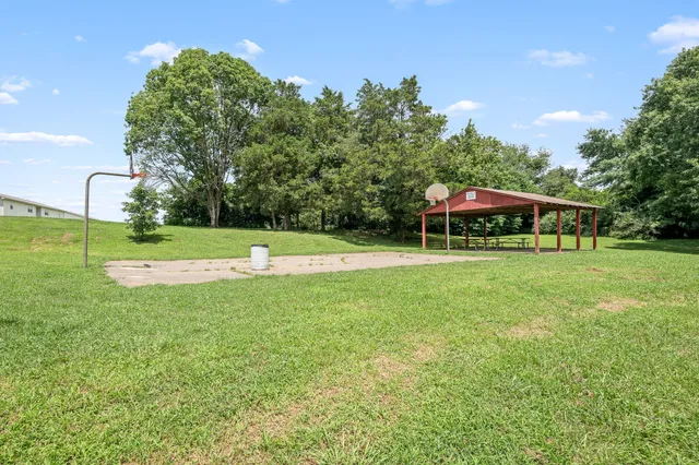 a view of park with benches
